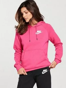 Nike Sportswear Rally Overhead Hoodie Pink Size L Women