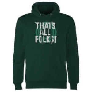 Looney Tunes That's All Folks Hoodie - Forest Green - XXL