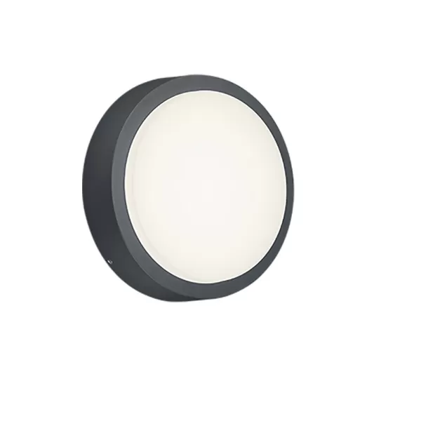 Breg Modern Flush Wall Lamp Anthracite 3000K IP54