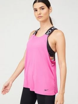 Nike Training Pro Essential Elastika Tank Top - Fuchsia