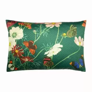 Wild Fauna Botanical Cushion Emerald, Emerald / 40 x 60cm / Polyester Filled