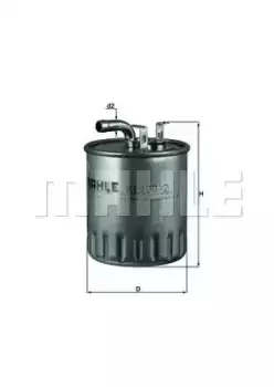 Fuel Filter KL100/2 78739153 by MAHLE Original