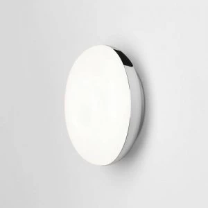 LED 1 Light Small Bathroom Flush Ceiling Light Polished Chrome IP44