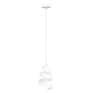 Saga White Slim Pendant Ceiling Light 1x E27