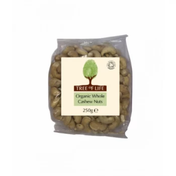 Tree of Life Organic Cashew Nuts - Whole - 250g x 6