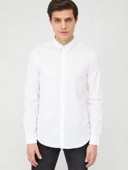 Armani Exchange Stretch Poplin Shirt White Size L Men