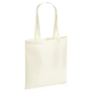 Westford Mill Cotton Recycled Tote Bag (One Size) (Natural)