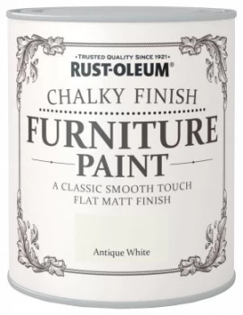 Rust-Oleum Chalky Matt Furniture Paint 750ml - Antique White