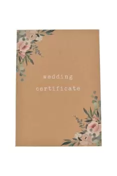 A4 Certificate Holder "Wedding Certificate"