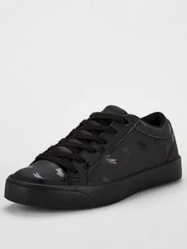 Lacoste Boys Straightset 319 Trainers - Black, Size 12 Younger