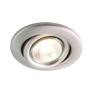 Knightsbridge GU10 Brass Recessed Tilt Downlight, 230V 50W max.