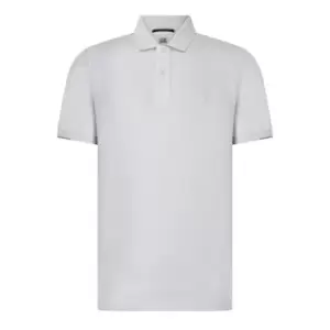 CP COMPANY Rib Stretch Tipped Polo Shirt - White