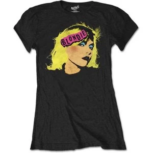 Blondie - Punk Logo Ladies XX-Large T-Shirt - Black