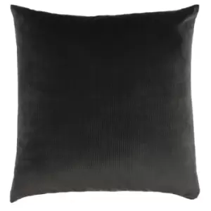 Aurora Ribbed Velvet Cushion Grey - Grey - Furn.