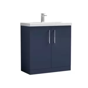 Nuie Arno 800mm Floor Standing 2 Door Vanity & Basin 1 Electric Blue