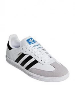 adidas Originals Samba Junior - White/Black, Size 3