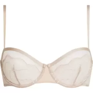 CALVIN KLEIN Sheer Lace Unlined Balconette - Beige