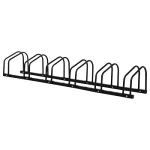 HOMCOM Bike Parking Rack, 160Lx33Wx27H cm, Steel-Black