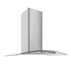 Culina CG60SSPF 60cm Curved Glass Chimney Hood in Stainless Steel 3 Speed Fan