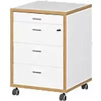 Germania Mobile Pedestal with 4 Drawers 4174-513 GW-Helsinki Melamine White, Navarro Oak 430 x 590 x 440 cm