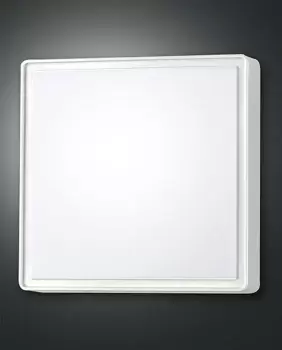 Oban LED Outdoor Flush White Glass, IP65