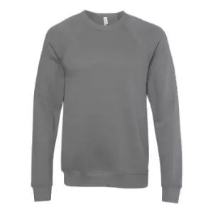 Bella + Canvas Unisex Adult Fleece Raglan Sweatshirt (XXL) (Carbon Grey Heather)