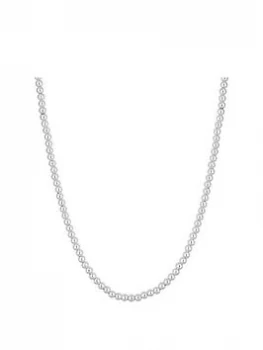 Simply Silver Polished Large Ball Bead Allway Necklace