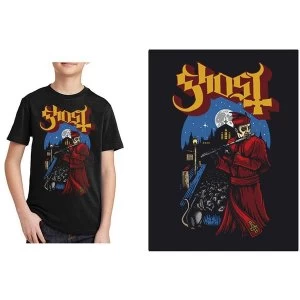 Ghost - Advanced Pied Piper Kids 9 - 10 Years T-Shirt - Black