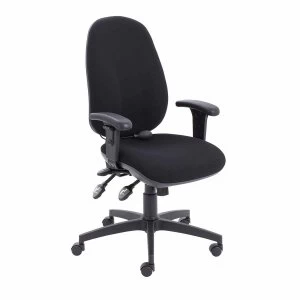 TC Office Maxi Ergo Chair with Adjustable Arms, Black