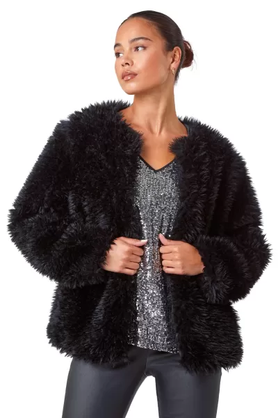 Petite Faux Fur Coat