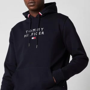 Tommy Hilfiger Mens Stacked Flag Pullover Hoodie - Desert Sky - S