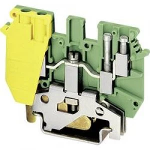 Two level terminal block UDK 4 PE Phoenix Contact Green yellow