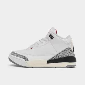 Jordan Jordan 3 Retro (Ps), Summit White/Fire Red-Black-Cement Grey, Unisex, Trainers toddler, DM0966-100