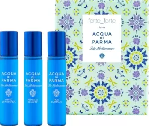 Acqua di Parma Blu Mediterraneo forte_forte Edition Discovery Gift Set 12ml Arancia di Capri Eau de Toilette + 12ml Fico di Amalfi Eau de Toilette + 1