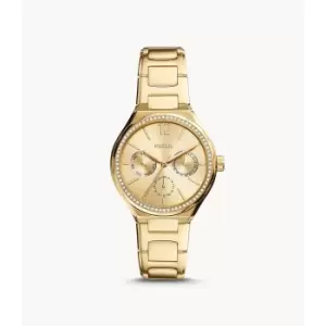 Fossil Womens Eevie Multifunction Stainless Steel Watch - Gold