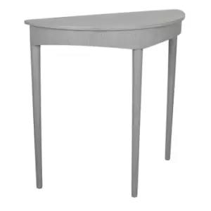 Dark Grey Pine Wood Half Moon Occasional Table