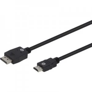 HP DisplayPort HDMI Cable 1x DisplayPort plug 1x HDMI plug 1m Black