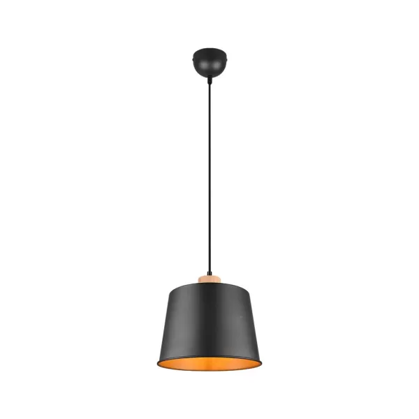 Harris Vintage Dome Pendant Ceiling Light Black Matt