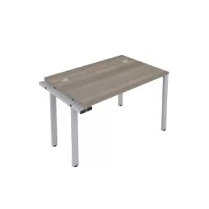 CB 1 Person Extension Bench 1600 X 800 Cable Port Grey Oak - Silver