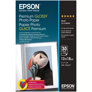 Epson Premium Glossy Photo Paper C13S042154 Photo paper 13 x 18cm 255 gm² 30 sheet High-lustre