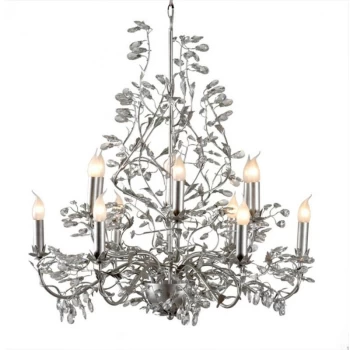 Linea Verdace Lighting - Linea Verdace Michelan 12 Light Multi Arm Chandeliers Brushed Silver