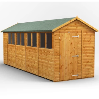 18x6 Power Apex Garden Shed - Brown