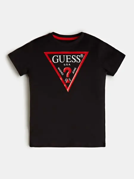 Guess Kids Triangle Logo T-Shirt 14391070 Black