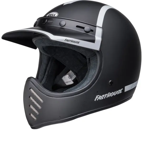 Bell Moto-3 Fasthouse Old Road Black White Full Face Helmet L