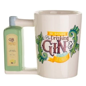 Gin Bottle Shaped Handle Mug