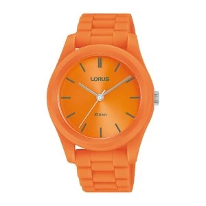 Lorus RG261RX9 Mens Soft Touch Orange Silicone Strap Watch