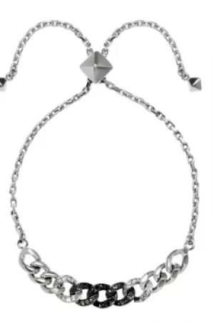 Ladies Karl Lagerfeld Silver Plated Ombre Chain Slide Bracelet 5378190