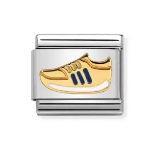 Nomination Classic Gold Blue Trainer Charm