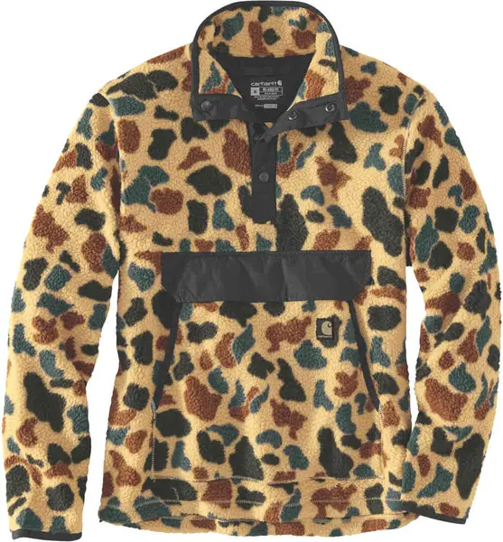 Carhartt 1972 Duck Camo, fleece pullover , color: Beige/Brown/Green (A07) , size: M