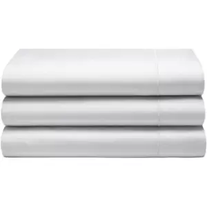 Cotton Sateen 1000 Thread Count Flat Sheet (Superking) (White) - White - Belledorm